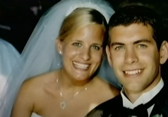 Tracy Wilhelmy Stevens and Brad Stevens on their wedding day.
